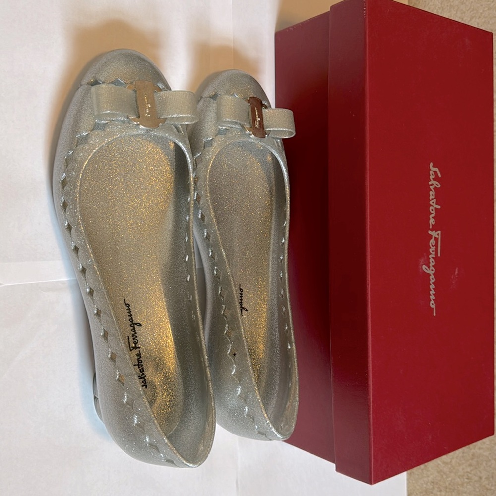 Salvatote Ferragamo Jelly Ballet Flats
